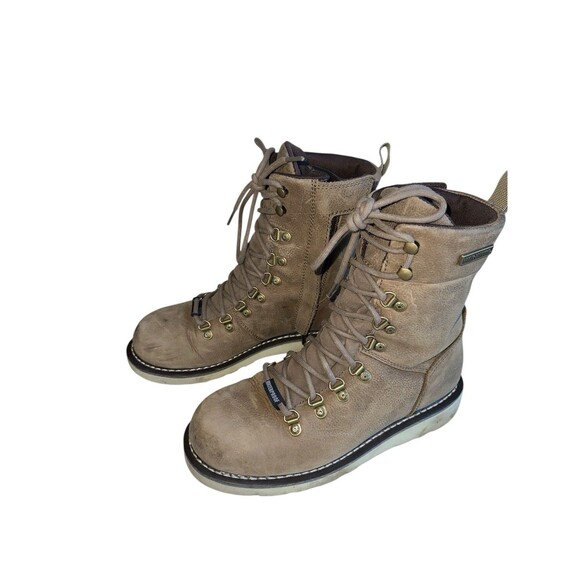 Harley-Davidson Denway Boots Women’s 8M Leather Beige Moto Riding - Picture 8 of 16